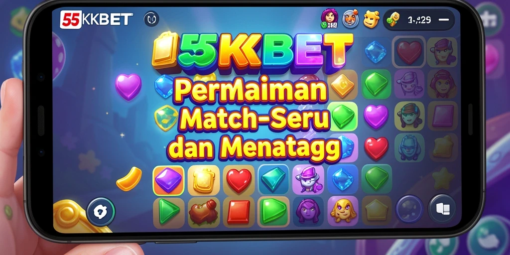 Screenshot gameplay 55KBET yang menunjukkan keseruan mencocokkan item.