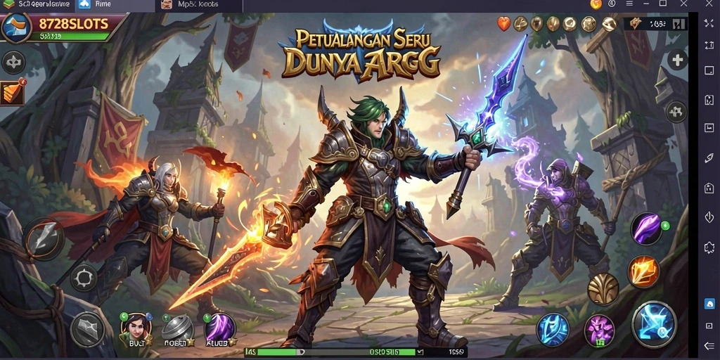 Screenshot menampilkan aksi seru dalam game ARPG 8728SLOTS.