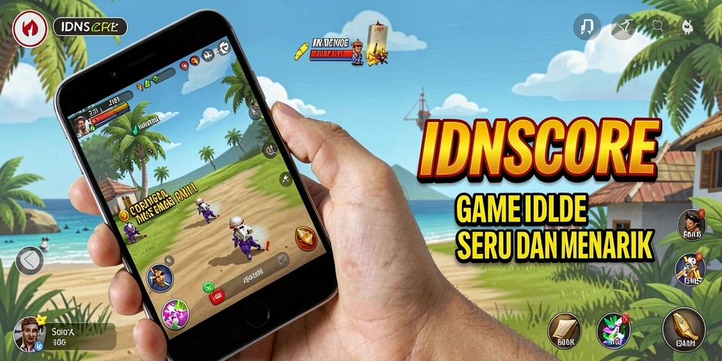 Tampilan gameplay IDNSCORE yang menarik dan penuh warna.