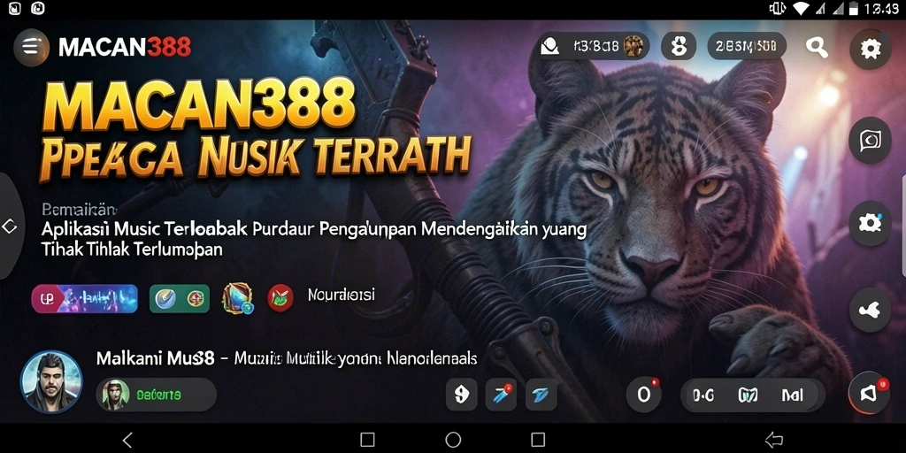 Tampilan gameplay interaktif dalam MACAN388 menambah keseruan mendengarkan musik.