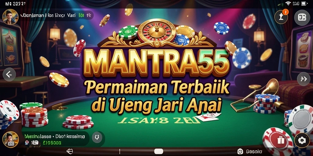Screenshot gameplay <strong>MANTRA55</strong> menampilkan antarmuka Kasino yang menarik dan mudah digunakan.