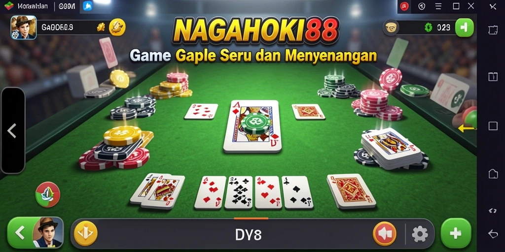 Tampilan gameplay Gaple yang seru dan mendebarkan di NAGAHOKI88.