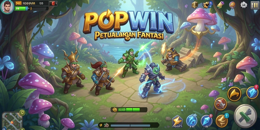 Tangkapan layar dari gameplay yang mendebarkan dalam POPWIN.