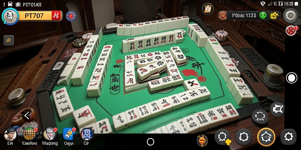 Tampilan gameplay Mahjong di PT707 yang menarik dan seru.