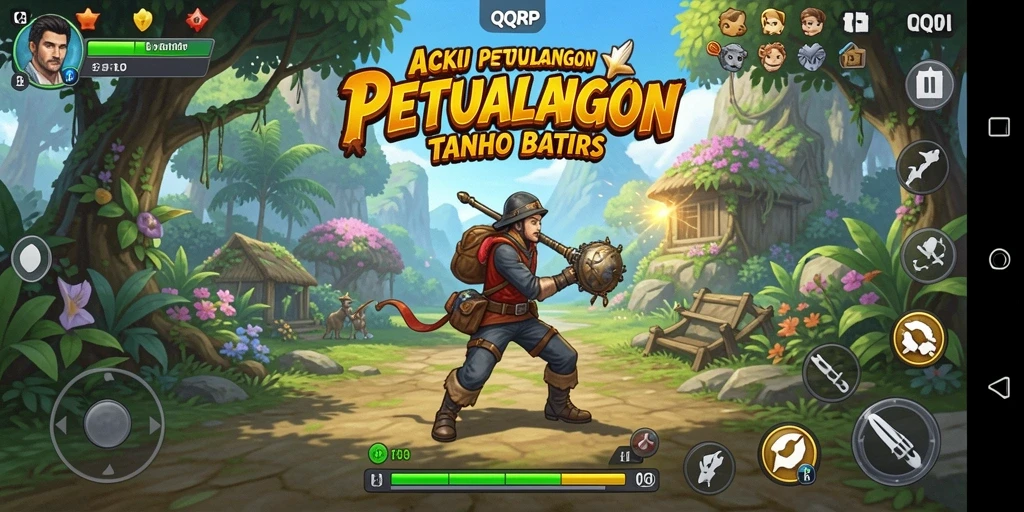 Screenshot QQRP menampilkan aksion mendebarkan di tengah pertempuran.