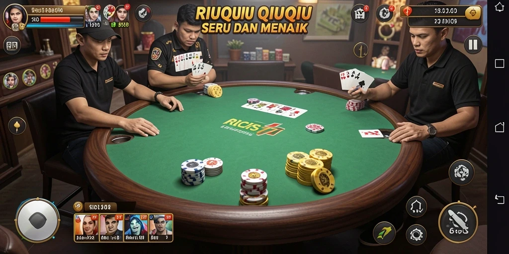 Tampilan gameplay menarik dari RICIS77 dalam aksi QiuQiu.