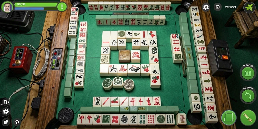 Tampilan gameplay Mahjong yang menarik dan penuh warna.